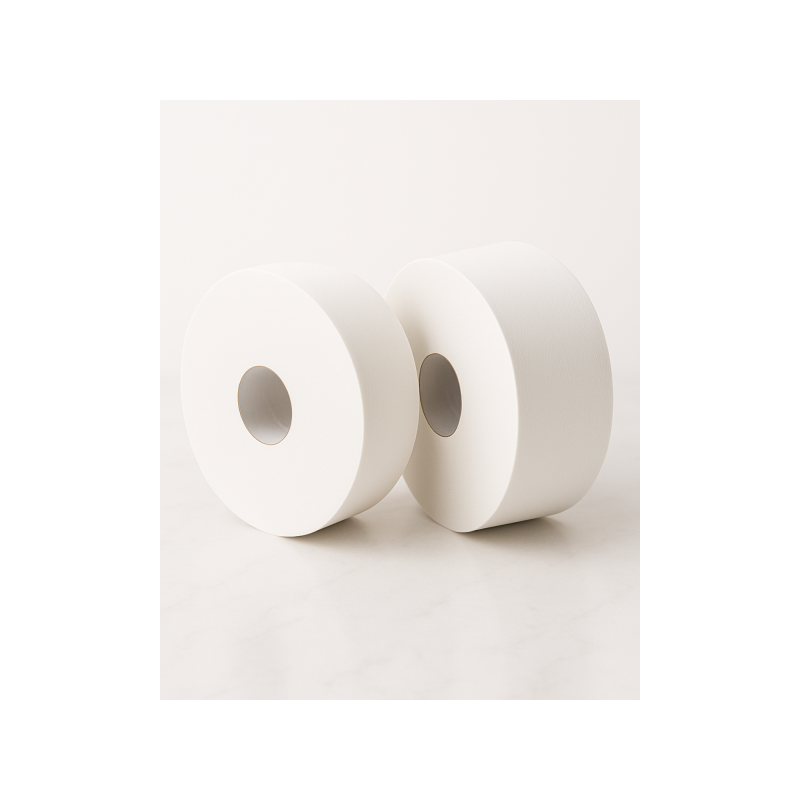 Toilettenpapier JUMBO mit 6 x 300m, 2-lagig, 100% Zellstoff, reißfest, saugstark Toilettenpapier JUMBO mit 6 x 300m, 2-lagig, 100% Zellstoff, reißfest, saugstark