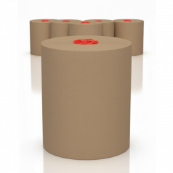 Handtuchrollen "ECO-Natural" 6 Rollen je SET, 2-lagig, 140m je Rolle, 100% FSC/Recycling, für Blanc Cosmos Handtuchspender
