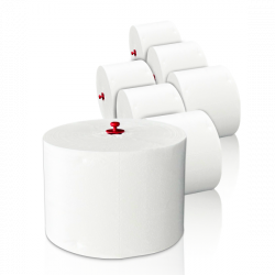 Toilettenpapier Blanc "Long Life 2L", 2-lagig, 100m je Rolle, 100% Zellstoff, ERGIEBIG wie 176 Rollen, f. Blanc Cosmos Spender
