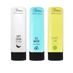 Dusch- und Haarshampoo STARTER- Kit 3x425ml verschied. Düfte mit schwarzer Wandhalterung HOTELSERIE