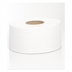 Toilettenpapier Jumborollen mini, 18 Rollen a 130m, 2-lagig, reiner Zellstoff