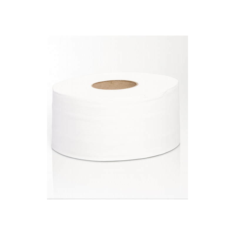 Toilettenpapier Jumborollen mini, 18 Rollen a 130m, 2-lagig, reiner Zellstoff Toilettenpapier Jumborollen mini, 18 Rollen a 130m, 2-lagig, reiner Zellstoff