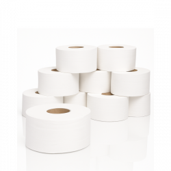 Toilettenpapier Jumbo Maxi 12 x 310m, 2-lagig, 100% Zellstoff, verstopfungsfrei, 12 Rollen je SET